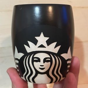 Vintage 2011 Starbucks Black Mermaid Ceramic Coffee Mug.